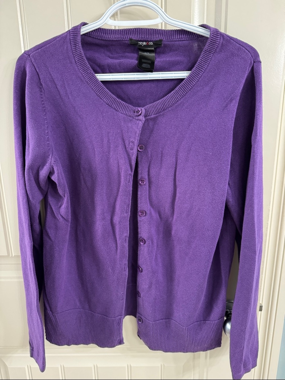 Style & Co. Violet Button-Front Women's Cardigan Sweater
